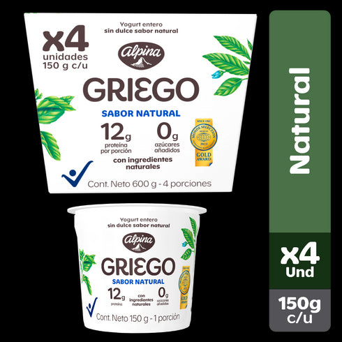 YOGURT GRIEGO ALPINA 4U 150G NATURAL